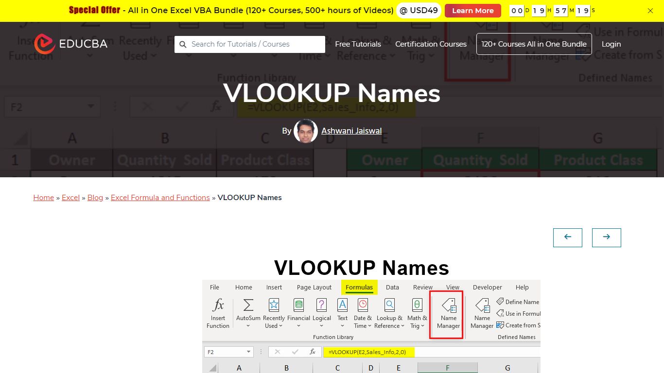 VLOOKUP Names | How to Use VLOOKUP Names with Examples? - EDUCBA